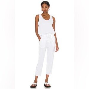 Frank & Eileen White Sleeveless Jumpsuit